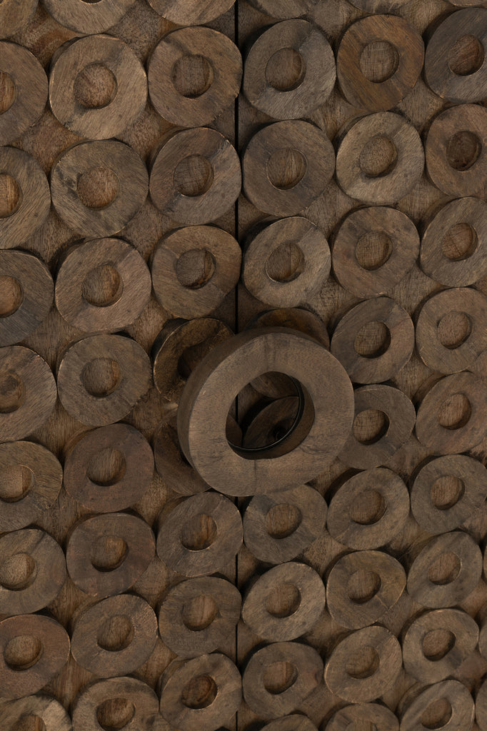 Cabinet 2 Doors Mango Wood/Mdf Brown - Majorr