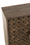 Cabinet 2 Doors Mango Wood/Mdf Brown - Majorr