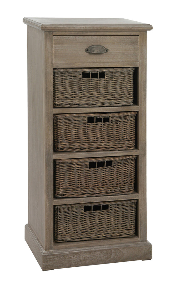 Cabinet 4 Basket + Draw Wd Grey W - Majorr