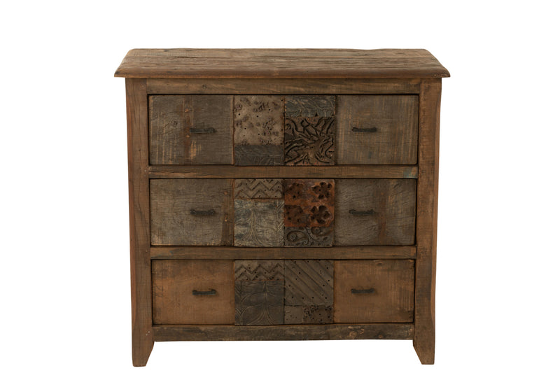 Cabinet Vintage Wood Brown - Majorr