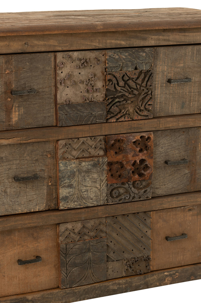 Cabinet Vintage Wood Brown - Majorr