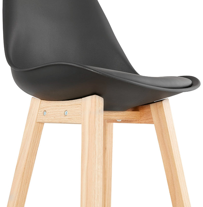 Halfhoge kruk ‘CAMILA MINI' zwart Scandinavische stijl - Majorr