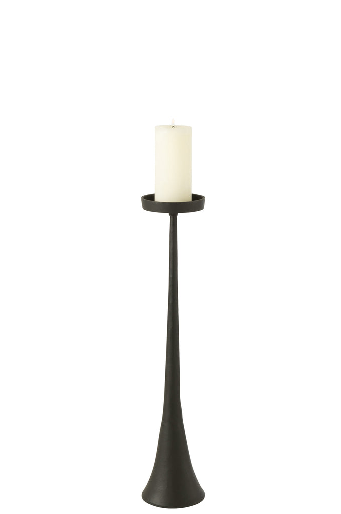 Candleholder Luky Aluminium Black Small - Majorr