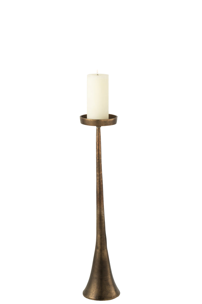 Candleholder Luky Aluminium Bronze Small - Majorr