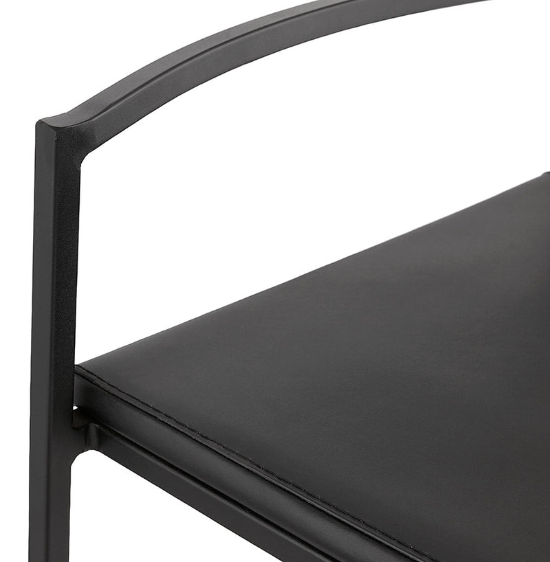 Middelhoge snackkruk 'CASA MINI' zwart met stapelbaar industrieel design - Majorr