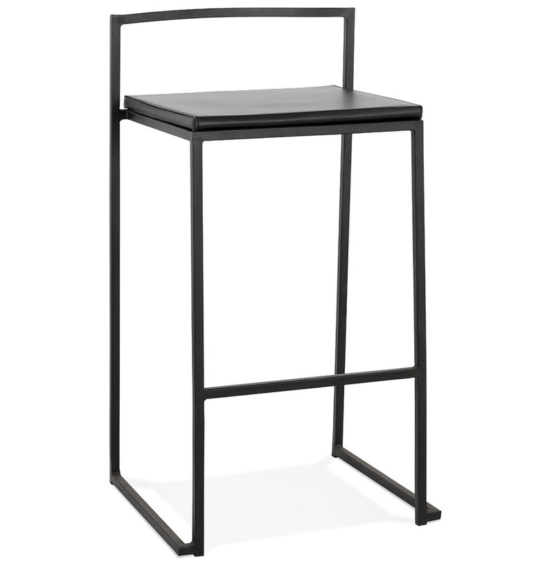 Middelhoge snackkruk 'CASA MINI' zwart met stapelbaar industrieel design - Majorr
