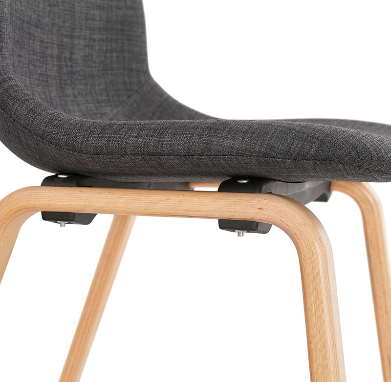 Eetkamerstoel 'CELTIK' van grijze stof Scandinavische stijl - Majorr