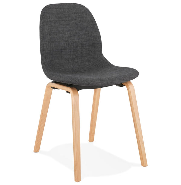 Eetkamerstoel 'CELTIK' van grijze stof Scandinavische stijl - Majorr