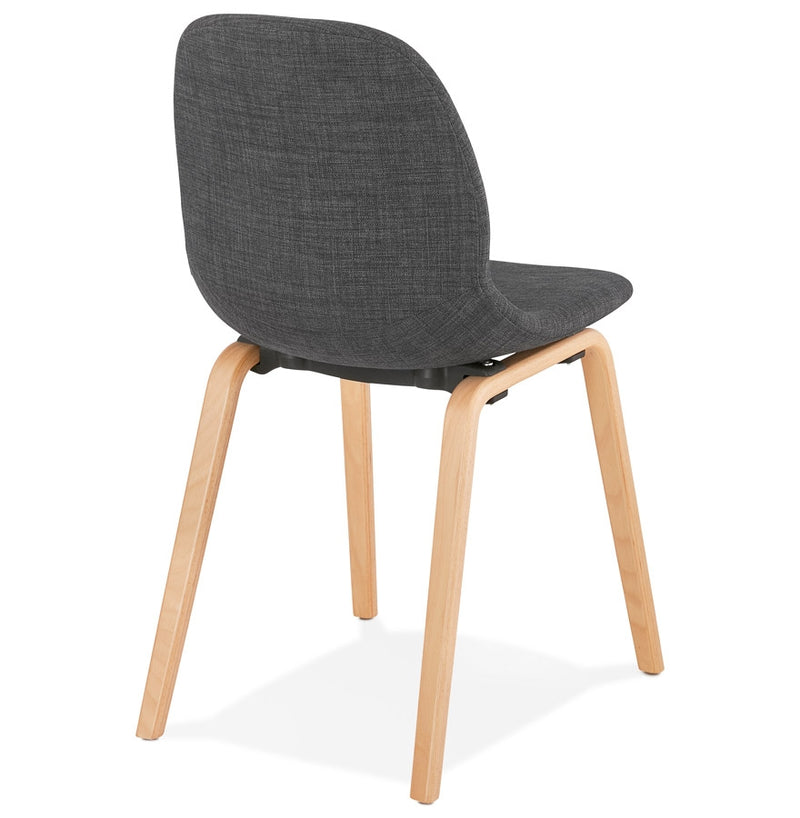 Eetkamerstoel 'CELTIK' van grijze stof Scandinavische stijl - Majorr
