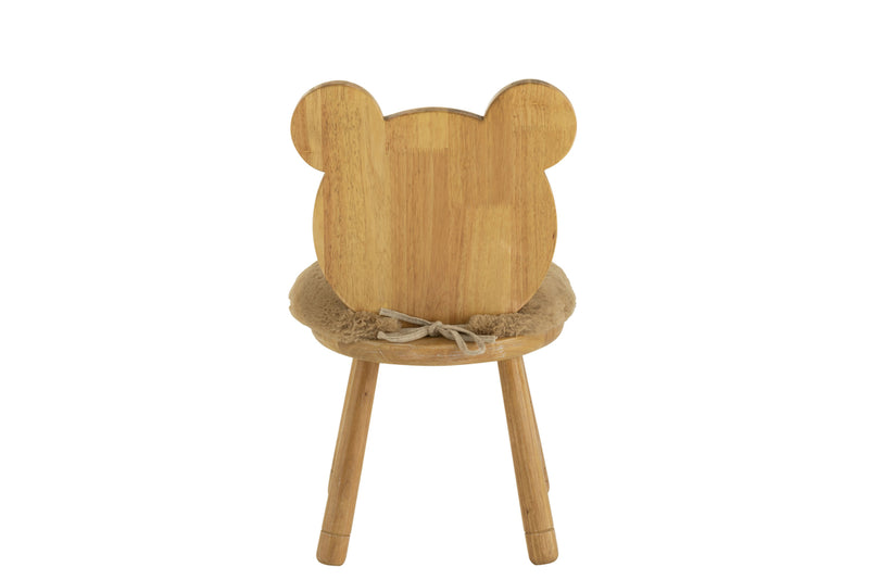Chair Child Bear Wood Natural