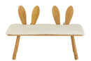 Chair Child Ear Bunny 2 People Wood Natural - Majorr