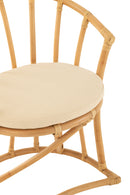 Chair+Cushion Rattan/Textile Natural/White - Majorr
