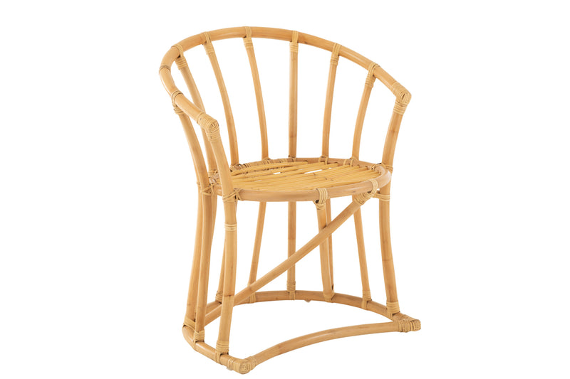 Chair+Cushion Rattan/Textile Natural/White