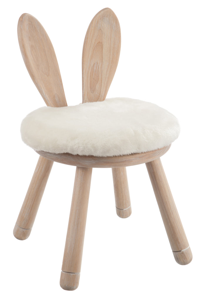 Chair Ear Rabbit Wood Natural