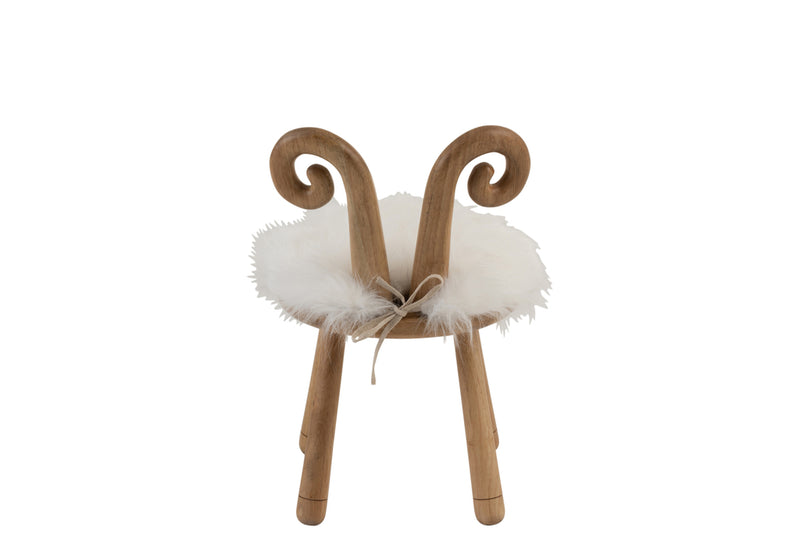 Chair Ears Sheep Wood Natural