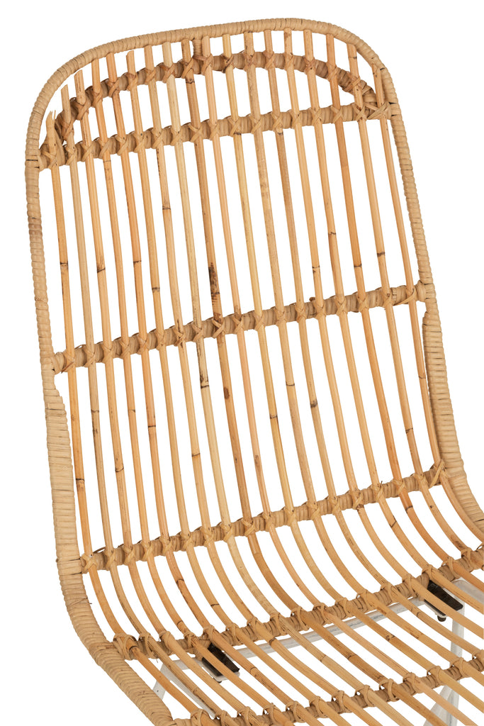 Chair Ema Rattan/Metal Natural/White - Majorr