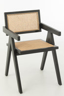 Chair Grid Ash Wood/Rattan Black - Majorr
