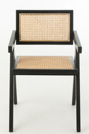 Chair Grid Ash Wood/Rattan Black - Majorr