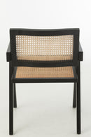 Chair Grid Ash Wood/Rattan Black - Majorr