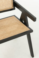 Chair Grid Ash Wood/Rattan Black - Majorr