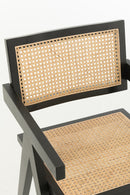 Chair Grid Ash Wood/Rattan Black - Majorr