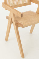 Chair Grid Ash Wood/Rattan Natural - Majorr