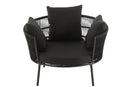 Chair Joa Steel/Rattan Black - Majorr