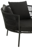 Chair Joa Steel/Rattan Black - Majorr