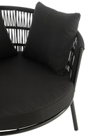 Chair Joa Steel/Rattan Black - Majorr