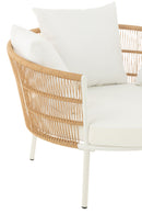 Chair Joa Steel/Rattan White - Majorr