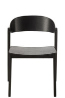 Chair Laga Oak Wood/Plywood Black - Majorr