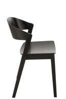 Chair Laga Oak Wood/Plywood Black - Majorr