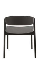 Chair Laga Oak Wood/Plywood Black - Majorr