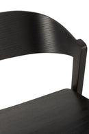 Chair Laga Oak Wood/Plywood Black - Majorr