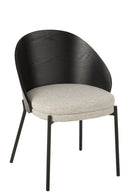 Chair Lone Ply Wood/Metal Black/Grey - Majorr