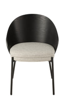 Chair Lone Ply Wood/Metal Black/Grey - Majorr