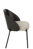 Chair Lone Ply Wood/Metal Black/Grey - Majorr