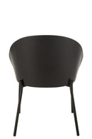 Chair Lone Ply Wood/Metal Black/Grey - Majorr