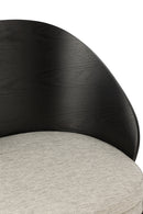 Chair Lone Ply Wood/Metal Black/Grey - Majorr