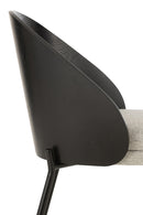 Chair Lone Ply Wood/Metal Black/Grey - Majorr