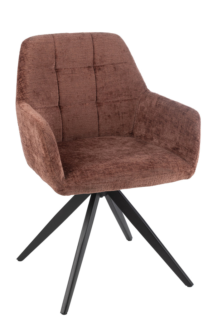 Chair Louna Iron/Acrylic Brown - Majorr