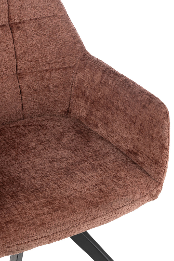 Chair Louna Iron/Acrylic Brown - Majorr