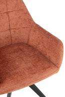 Chair Louna Iron/Acrylic Peach - Majorr