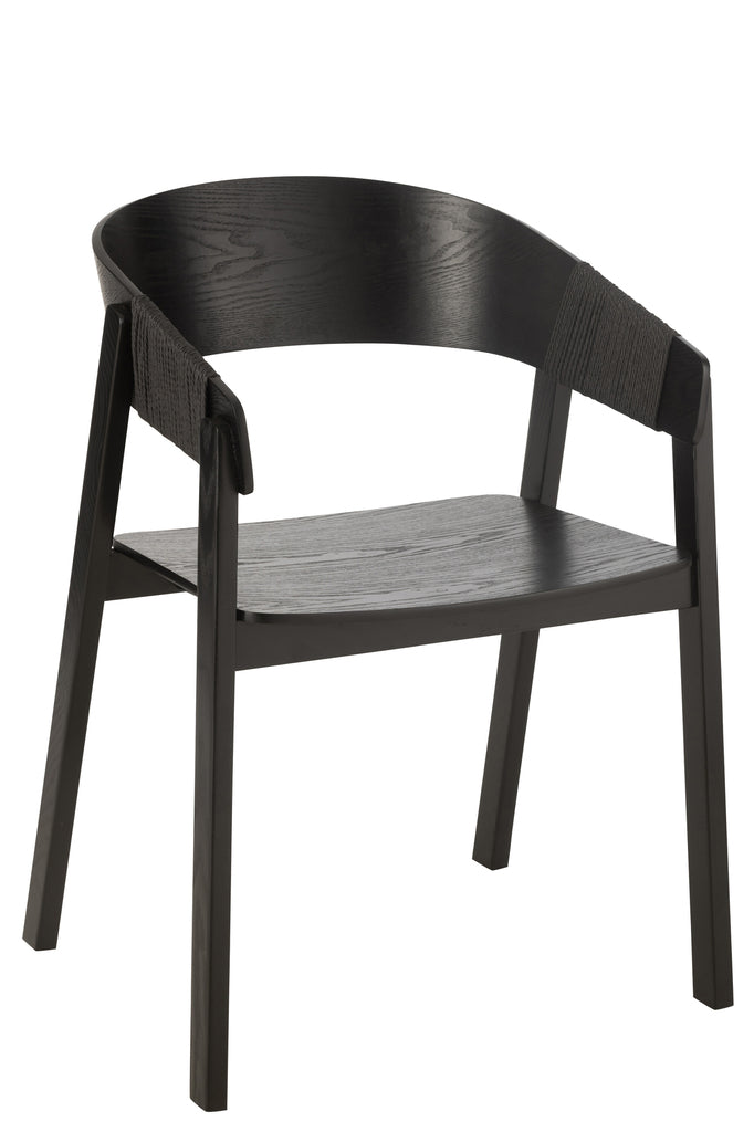 Chair Naga Ashwood/Rope Black