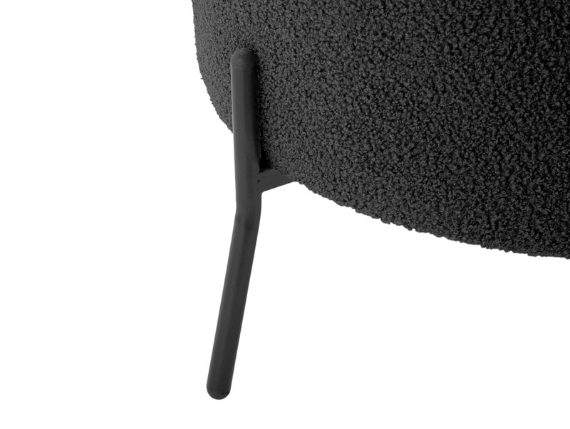 Stoel Noble Teddy Curl - Zwart - 75x73x73cm - Majorr
