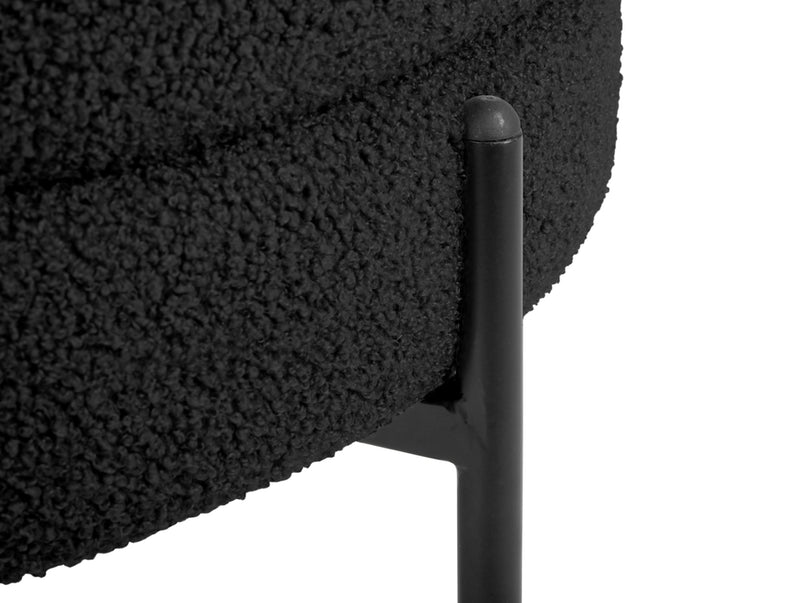 Stoel Noble Teddy Curl - Zwart - 75x73x73cm - Majorr