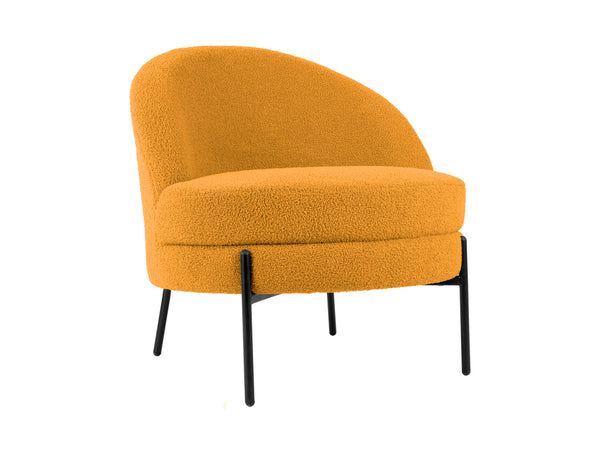 Chaise Noble Teddy Curl - Jaune - 75x73x73cm