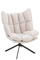Chair Relax Cushion On Frame Textile/Metal Beige - Majorr