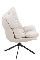 Chair Relax Cushion On Frame Textile/Metal Beige - Majorr