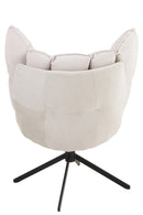 Chair Relax Cushion On Frame Textile/Metal Beige - Majorr